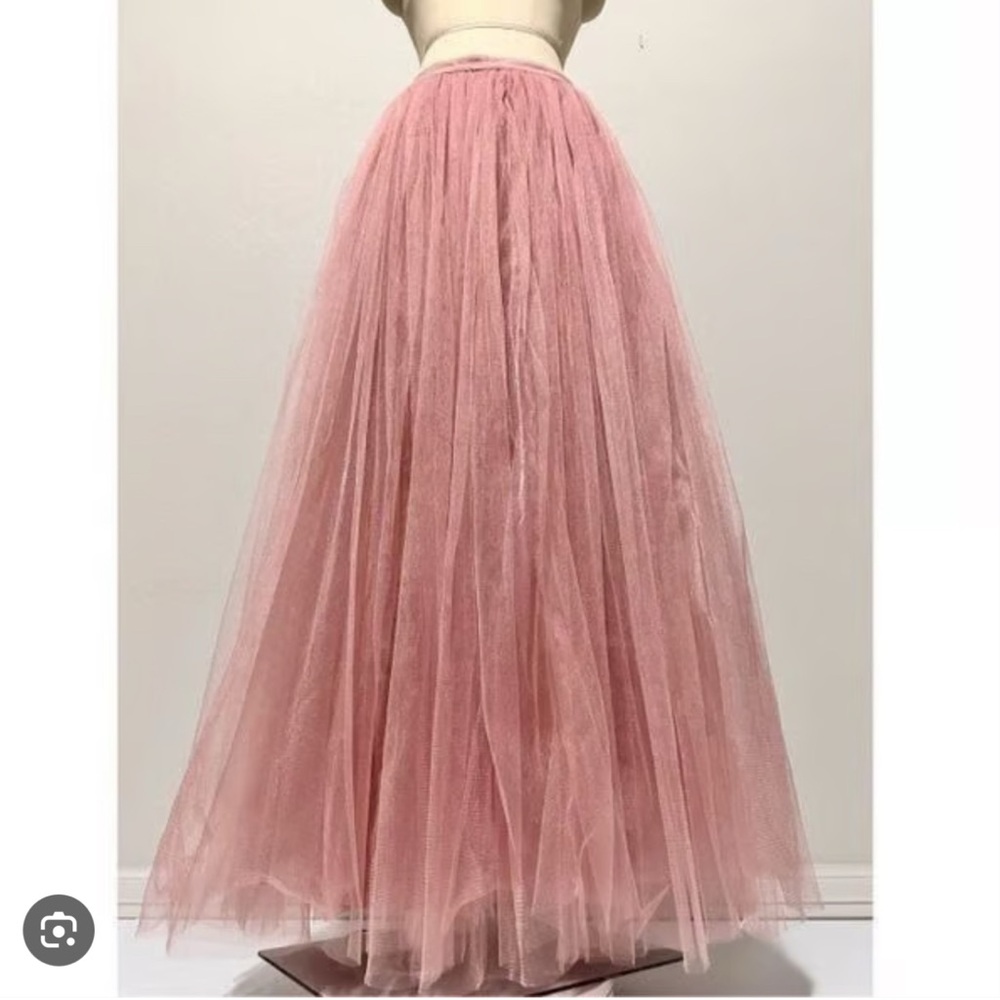 Little Mistress Pink Tulle Maxi Skirt